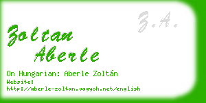 zoltan aberle business card